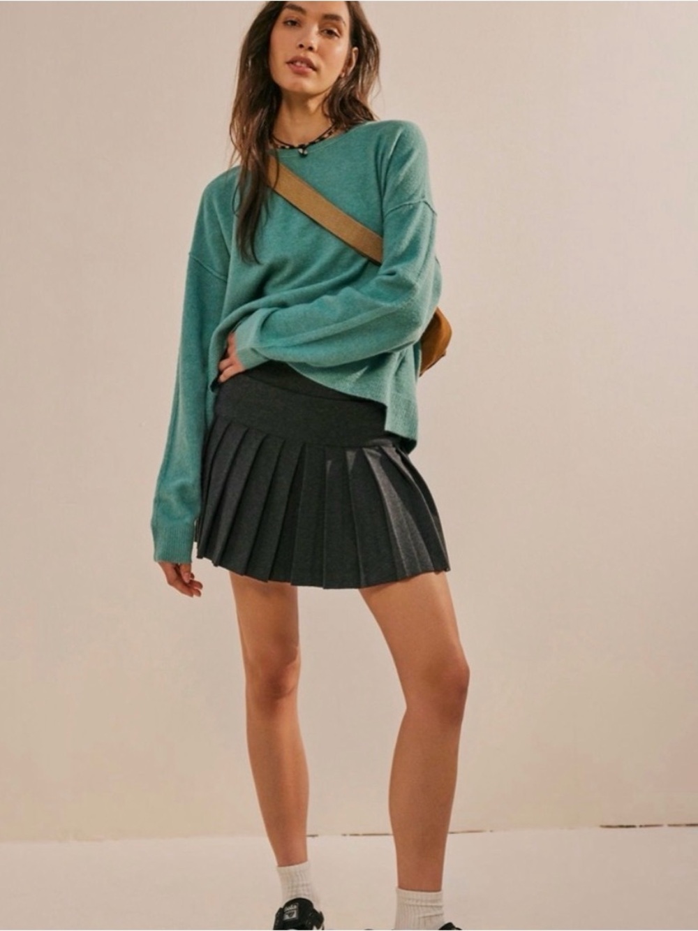 Free People Luna Sweater Pullover Oversized Boxy XS Sage Green XS $118